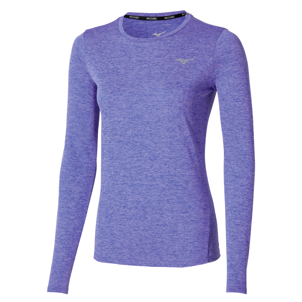 Mizuno Core Impulse Long Sleeve tee Iris Bloom Damen Grösse M